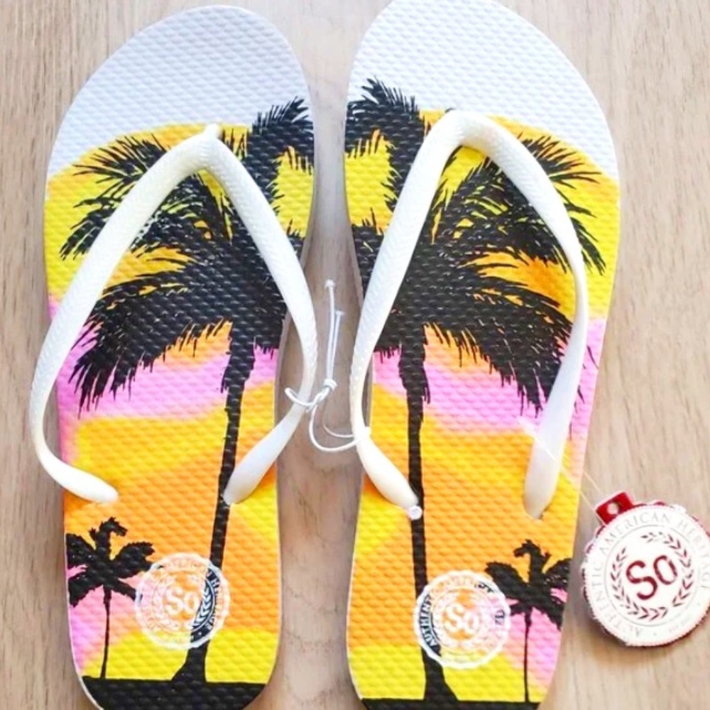 Junior SO Palm Tree Flip Flop Size 7.5